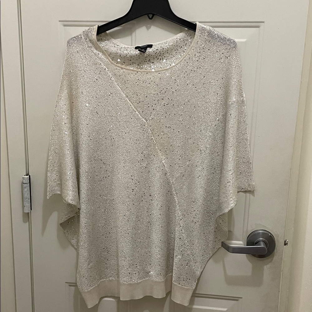 ALFANI Women’s 3X Sparkling Cream Knit Top